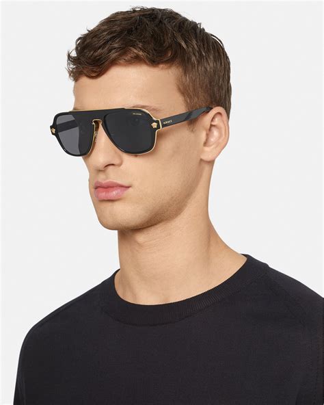 versace crystal charm sunglasses|Medusa Retro Charm Sunglasses Black .